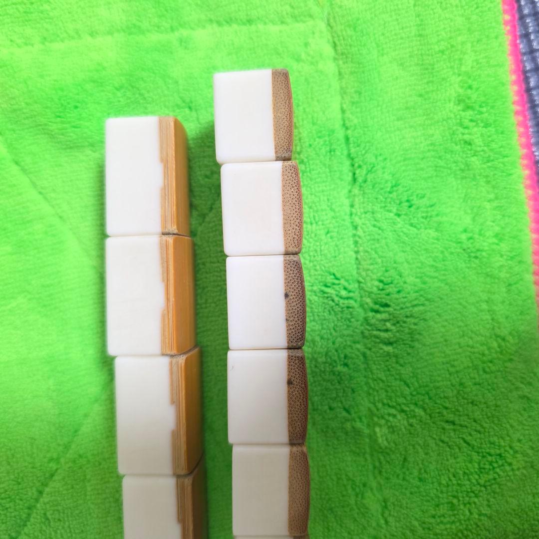 【203】麻雀　麻雀パイ 竹背 骨牌 アンティーク 骨董マージャン　麻雀牌