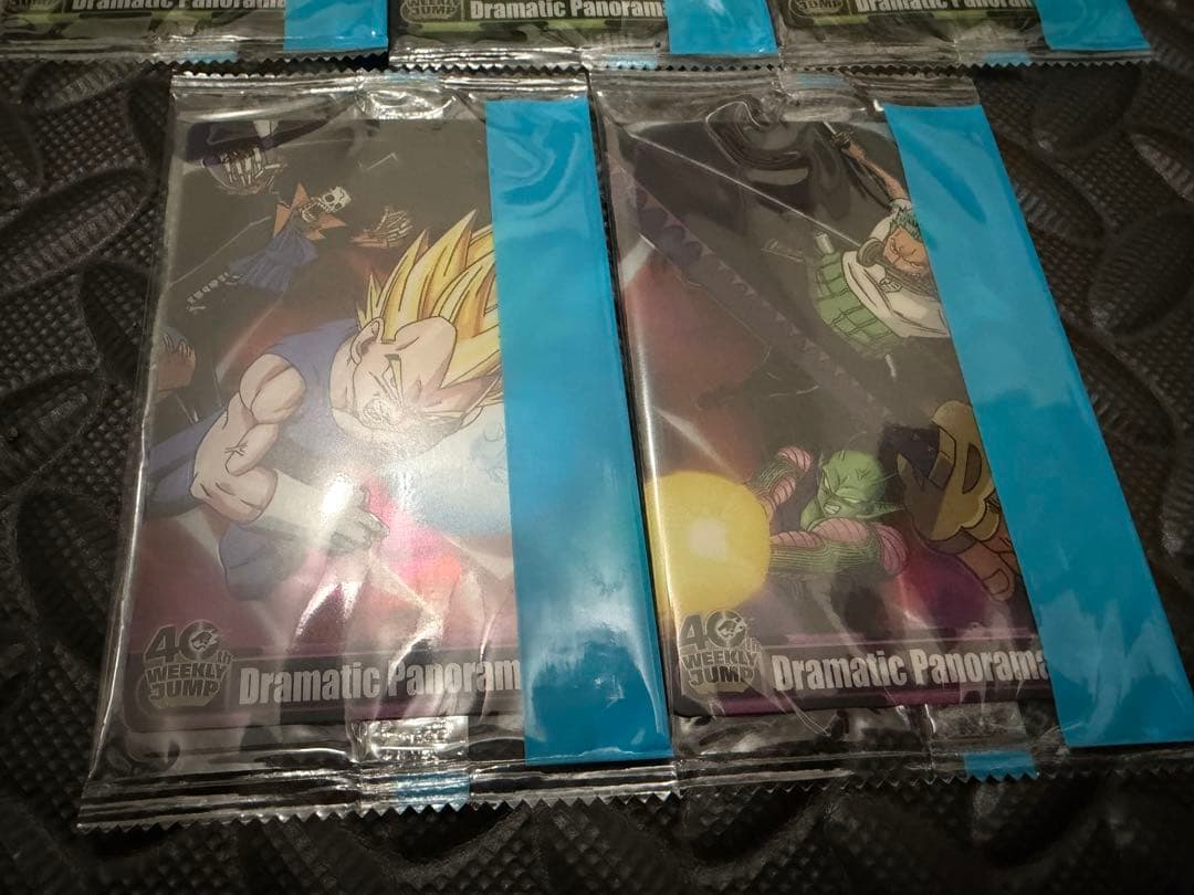 ジャンプ　４０周年記念カード 森永　ドラゴンボール ワンピース　悟空　ルフィ