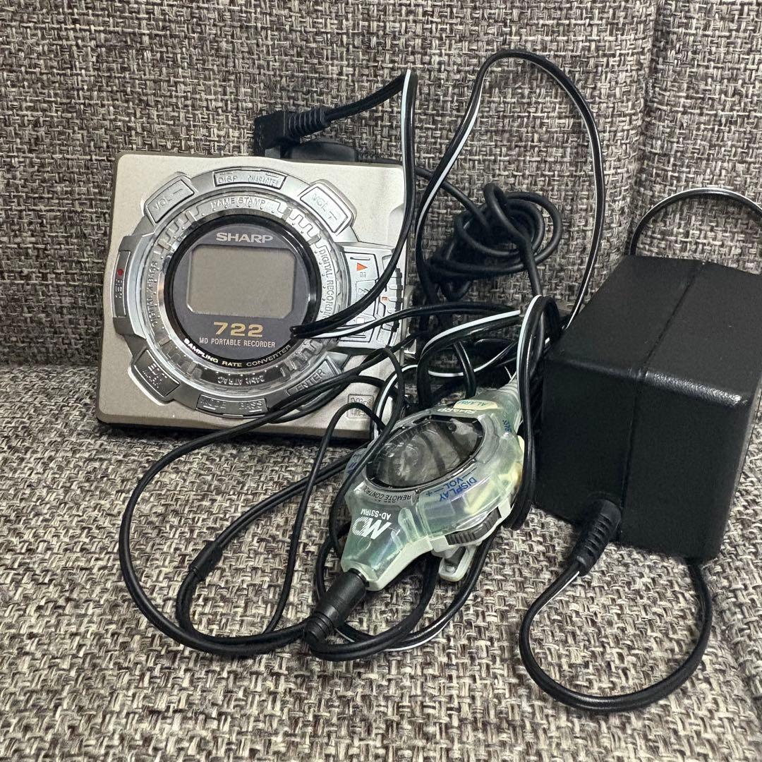 ポータブルMDプレーヤー　シャープ　MD-MS722-S