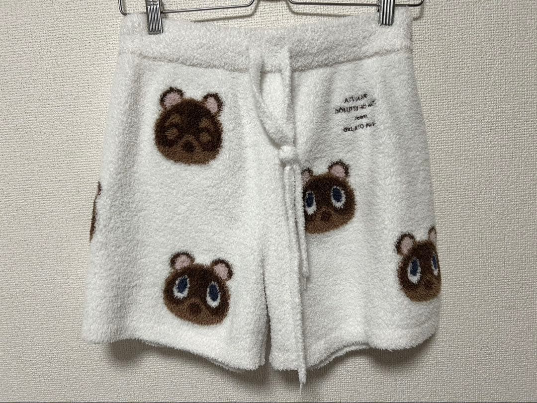 ジェラートピケ　どうぶつの森 つぶまめジャガードパーカー&ショートパンツSET