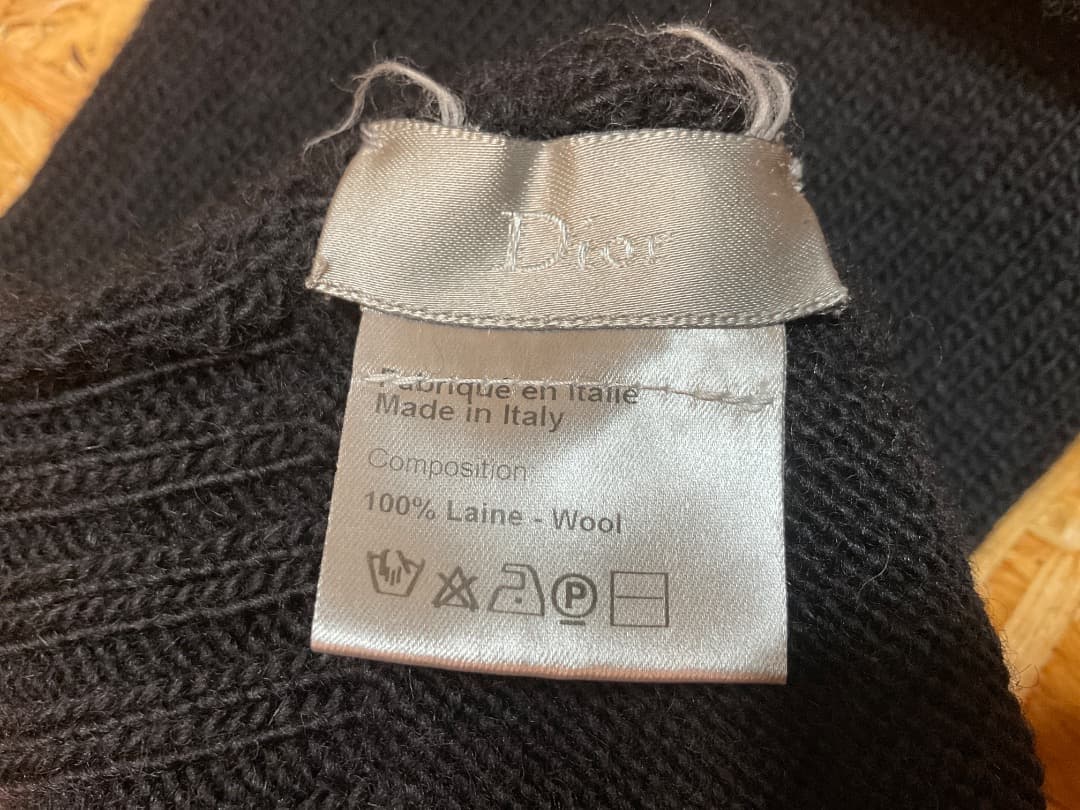 DIOR HOMME 07AW エディスリマン期 ウール アームウォーマー 黒