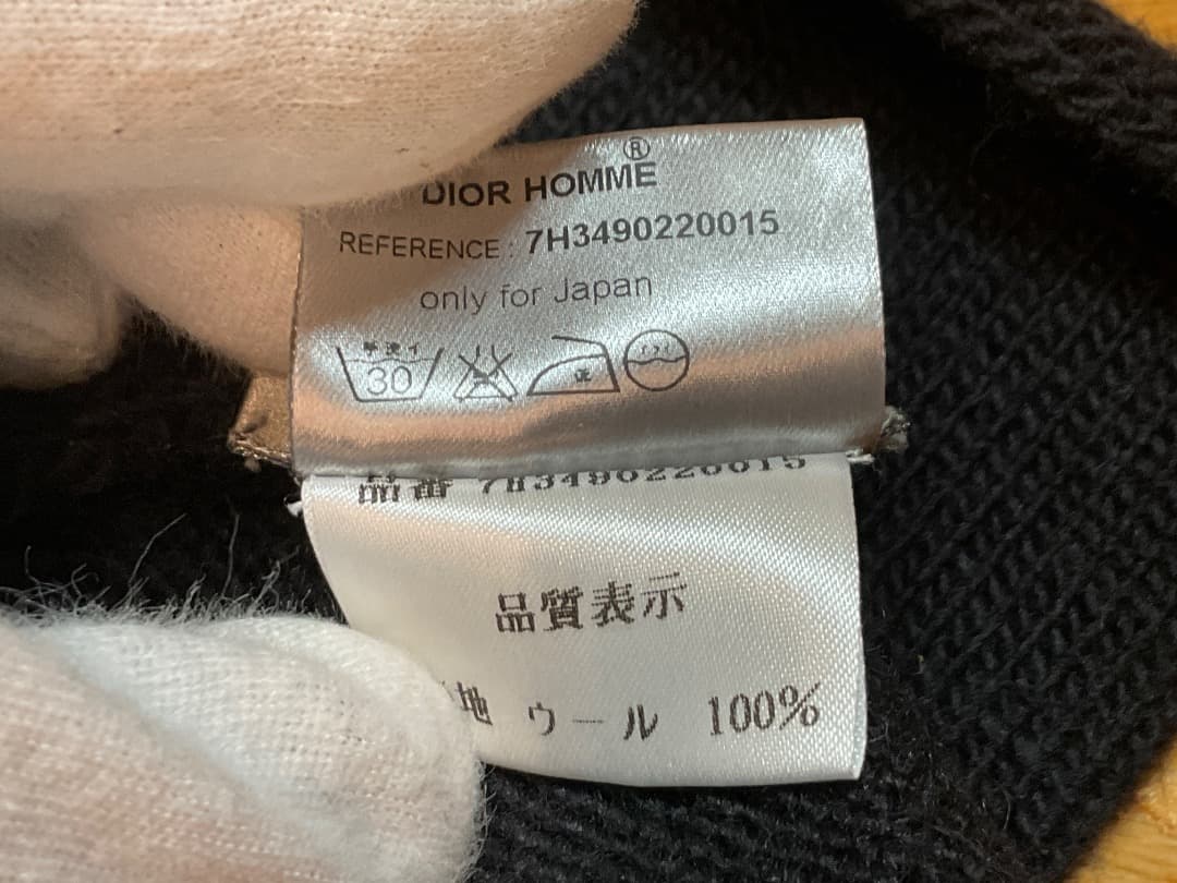 DIOR HOMME 07AW エディスリマン期 ウール アームウォーマー 黒