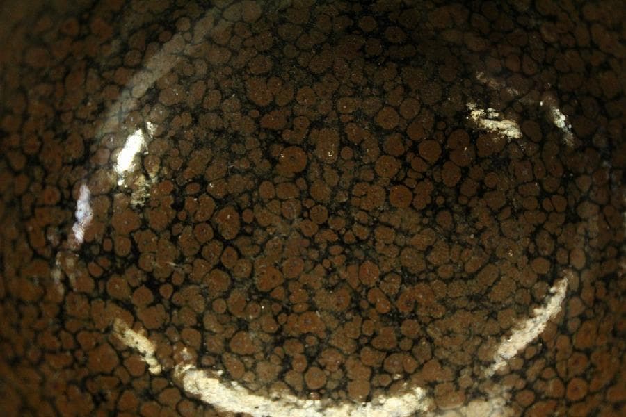 中国美術 油滴天目 在銘 碗 φ8.8cm(LC511)