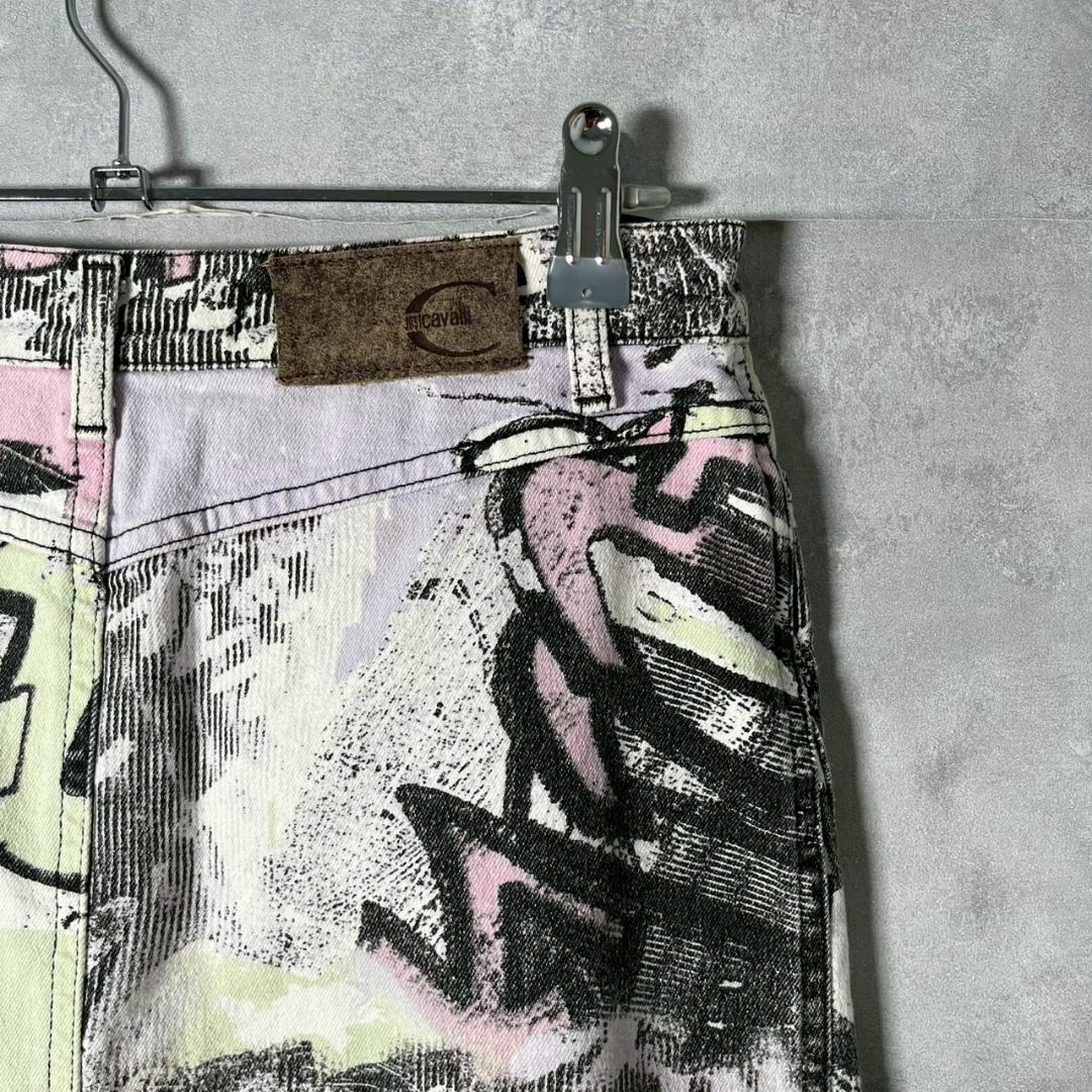JUSTcavalli グラフィックデザイン デニムスカート N1635