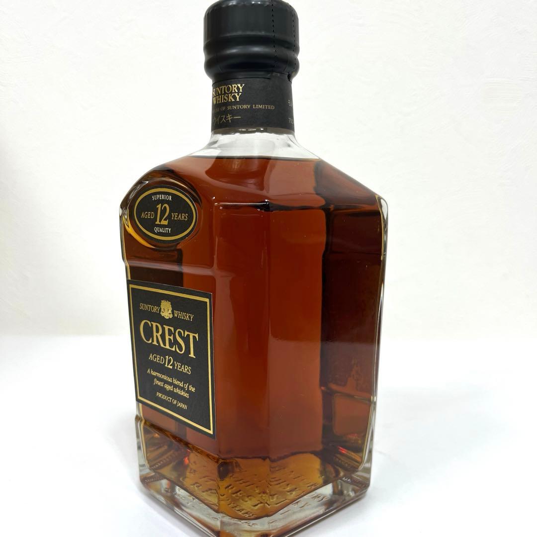 【未開栓】サントリー　クレスト　12年　旧ボトル　黒キャップ