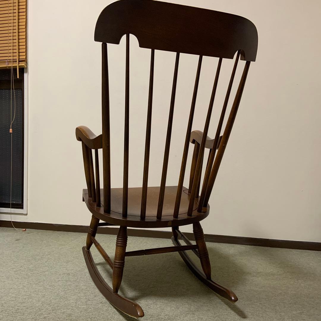 木製ロッキングチェア ブラウン
