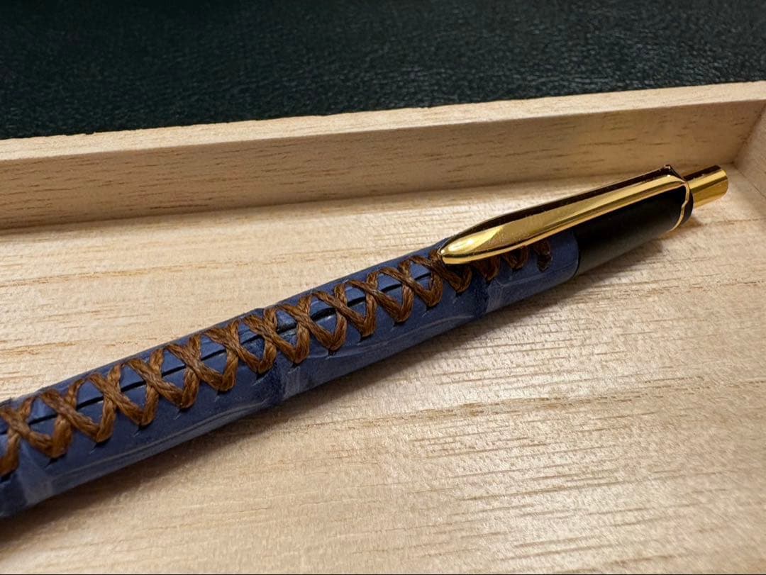 Schicksal シックザール クロコダイル ヌバックブルー シャーペン