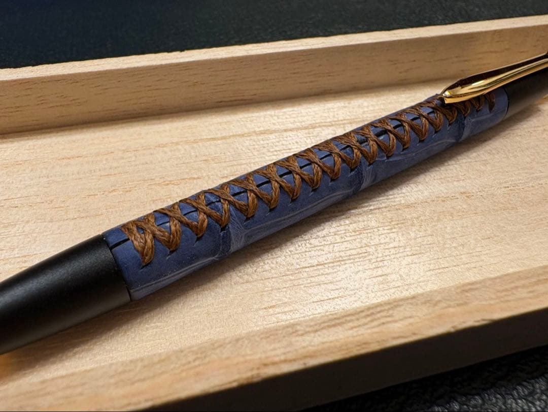 Schicksal シックザール クロコダイル ヌバックブルー シャーペン