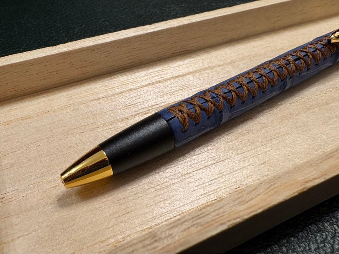 Schicksal シックザール クロコダイル ヌバックブルー シャーペン