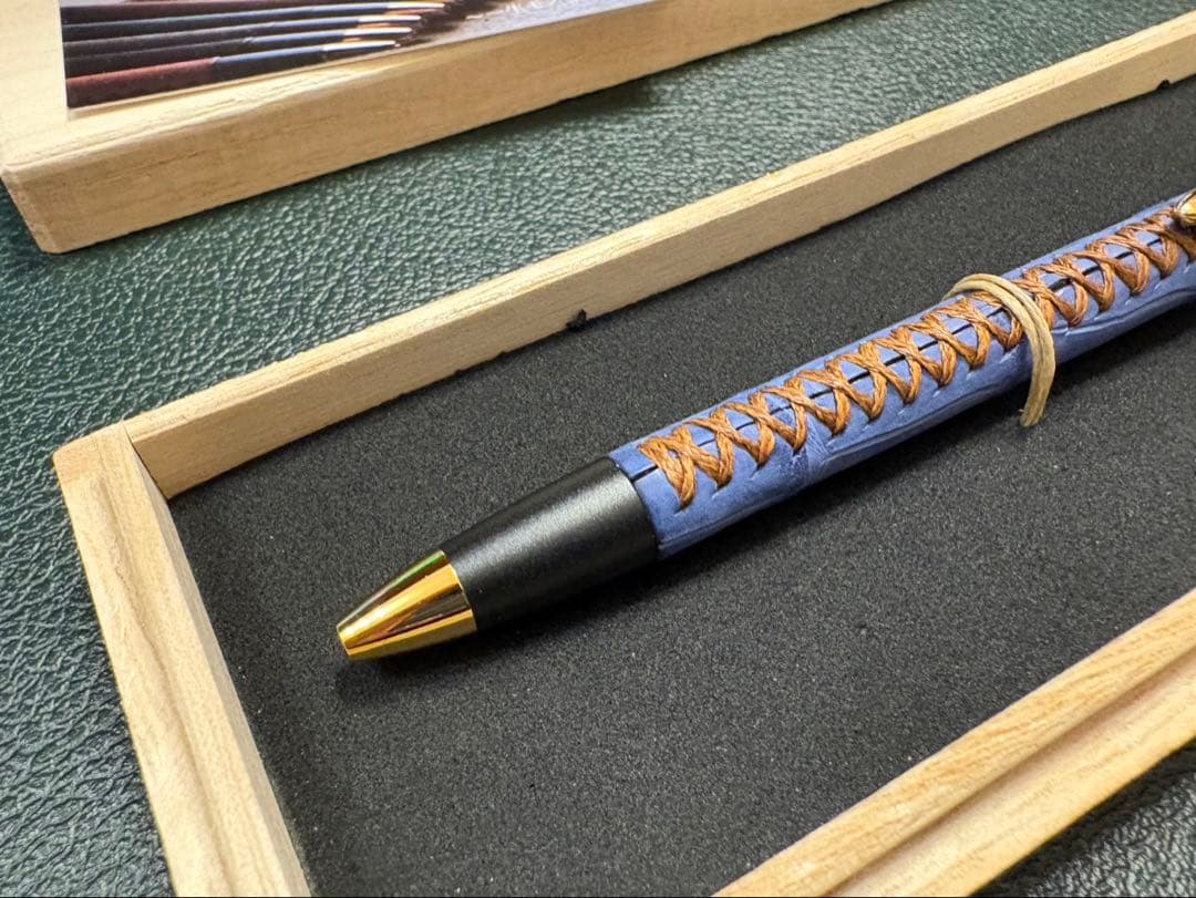 Schicksal シックザール クロコダイル ヌバックブルー シャーペン