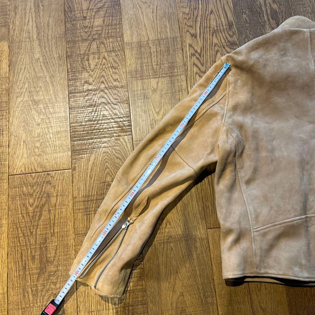 Schott ベージュ スエード シングルライダース　美品