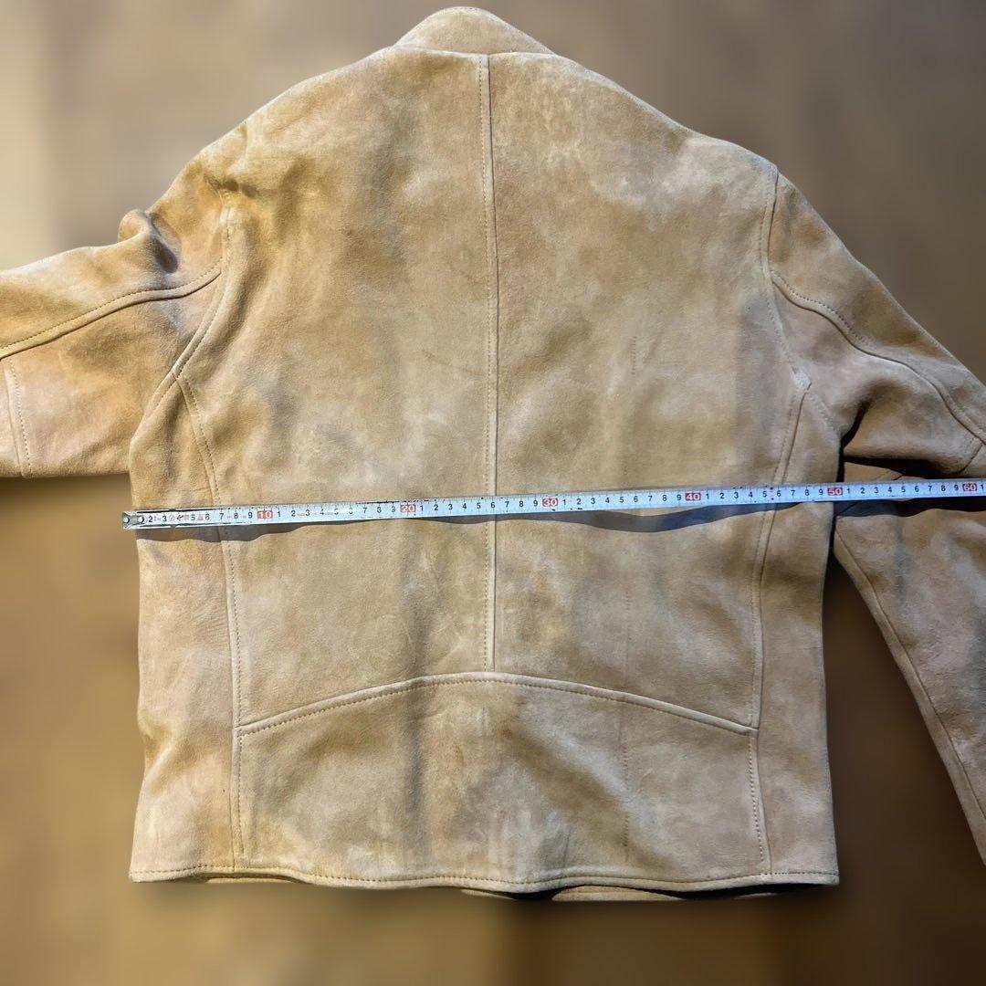 Schott ベージュ スエード シングルライダース　美品