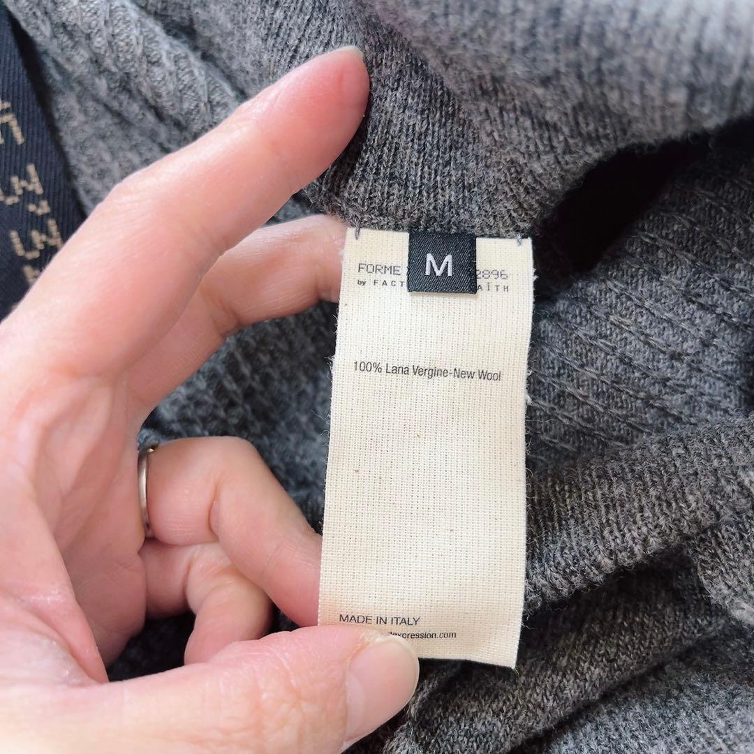 フォルメデエクスプレッション メンズニットサルエルパンツ チャコール Mサイズ