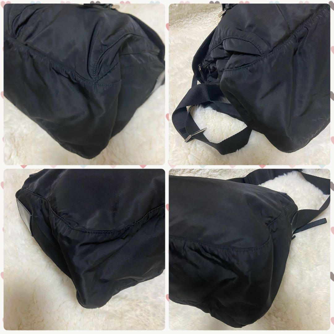 PRADA プラダ メッセンジャーバッグ ショルダーバッグ 三角ロゴ 黒