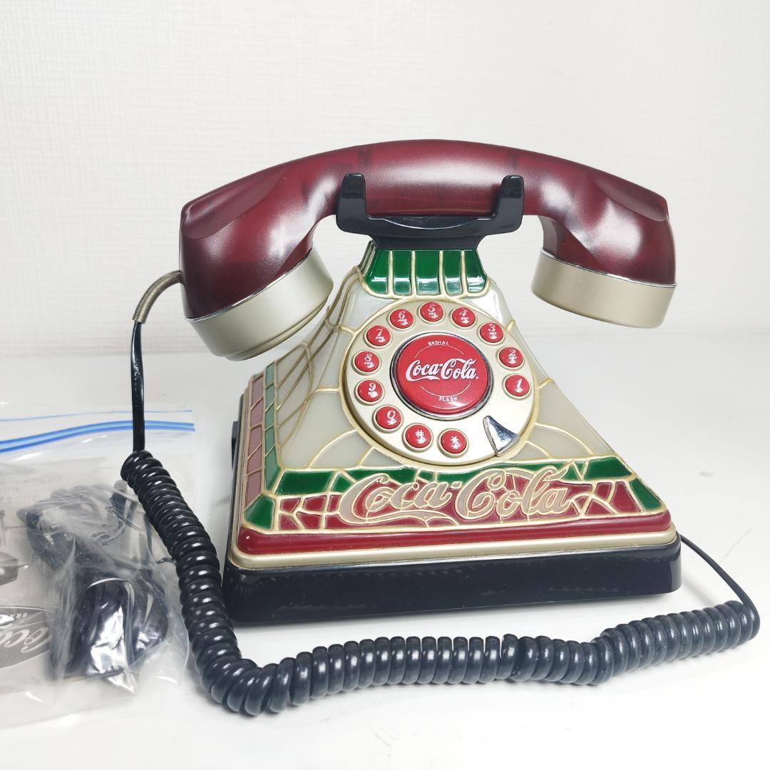 コカコーラ ステンドグラス調 電話機 コーラ アメリカ アンティーク I082