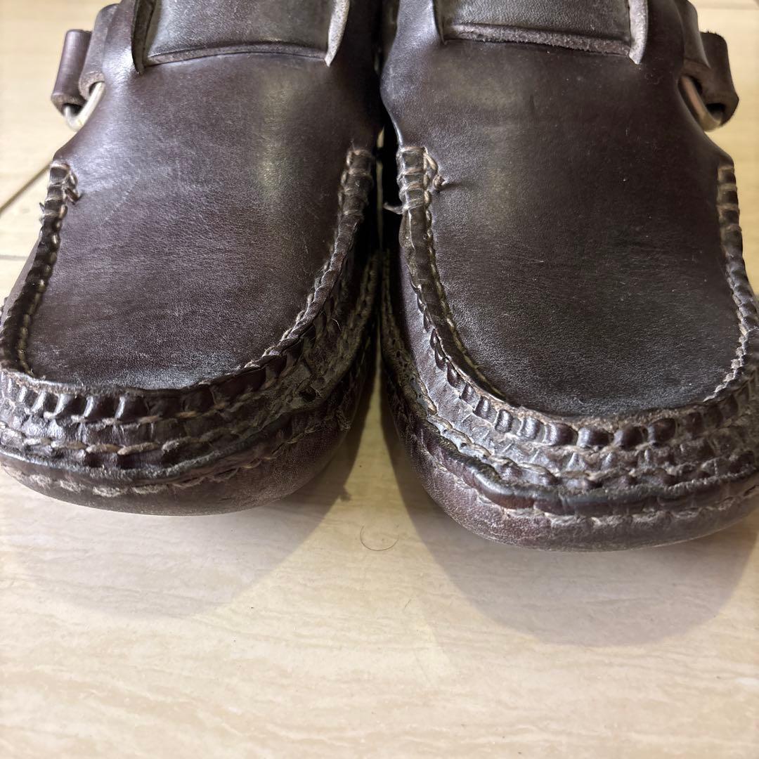 ダークブラウン バックル付き　ARROW MOCCASIN リングブーツ