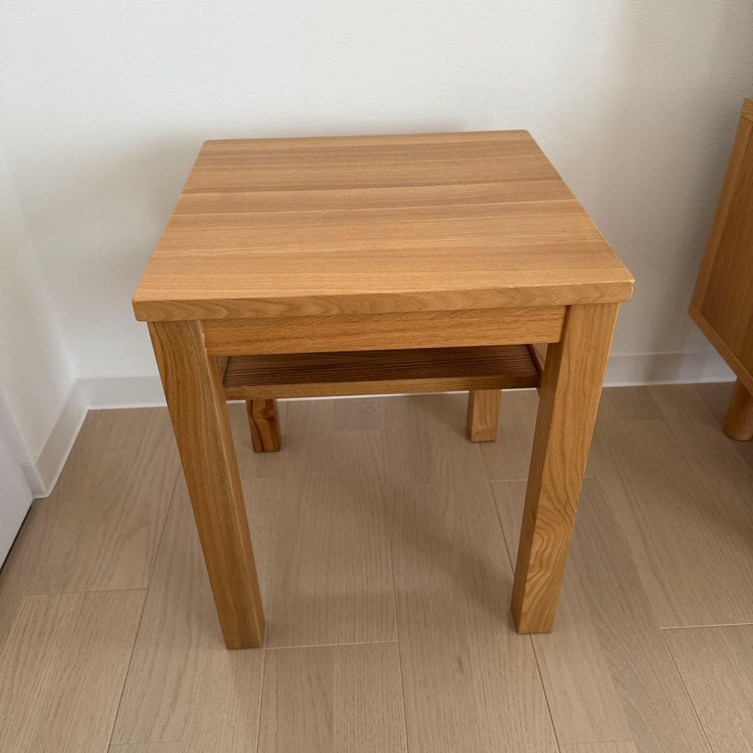 無印良品　MUJI 木製サイドテーブル　スツール