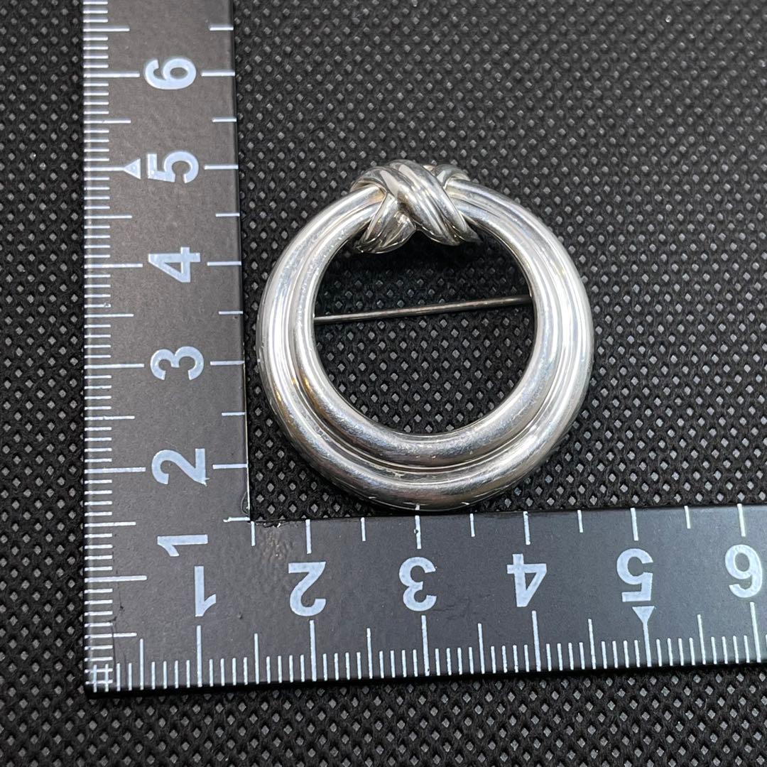 ティファニー　ブローチ　サークル　シグネチャー　シルバー　#A-106