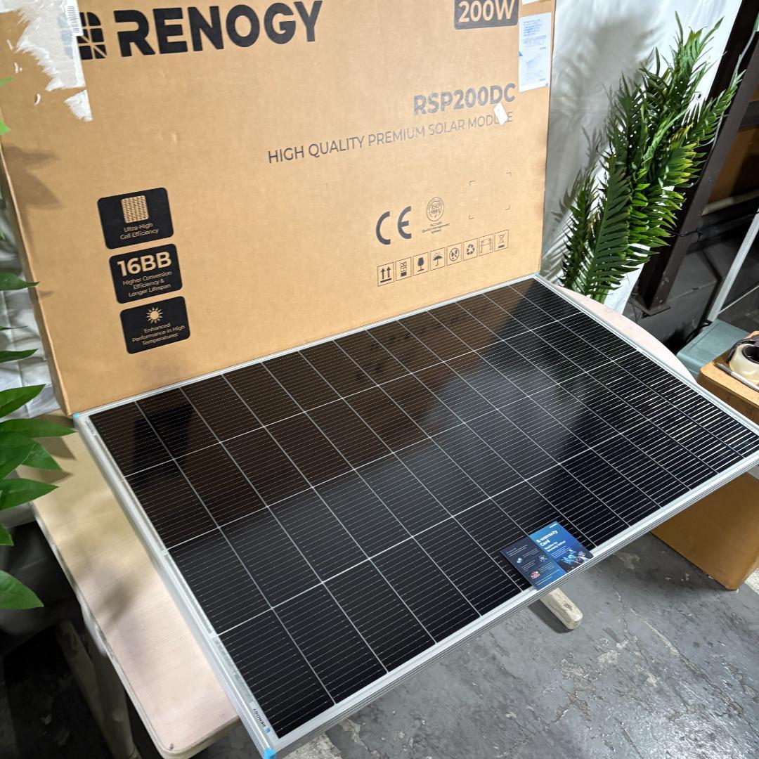 Renogy 200W 24V ソーラーパネル N型電池25%高効率 16BB