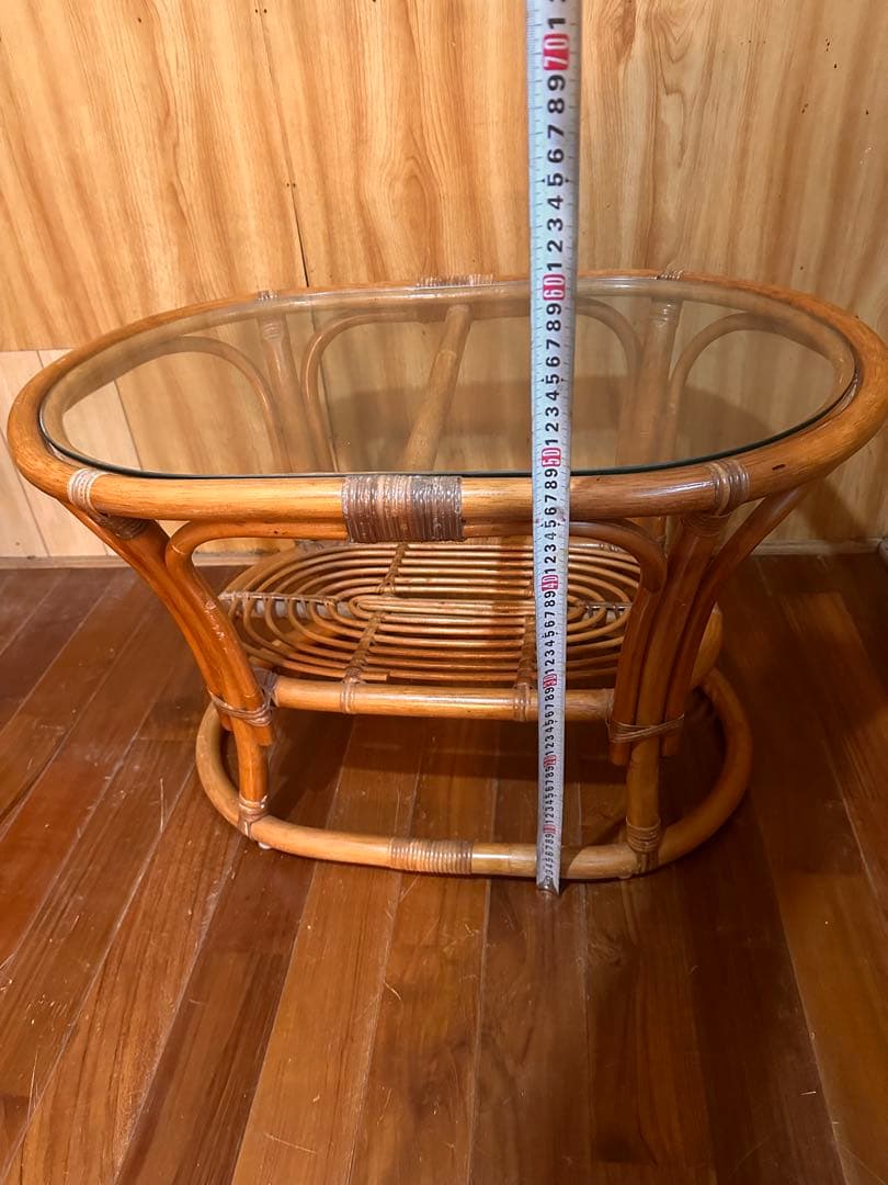 【送料込み】レトロテーブル ラタンテーブル 販売　アンティーク　ビンテージ