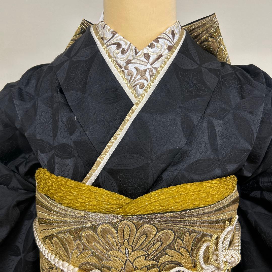黒無地振袖フルセット