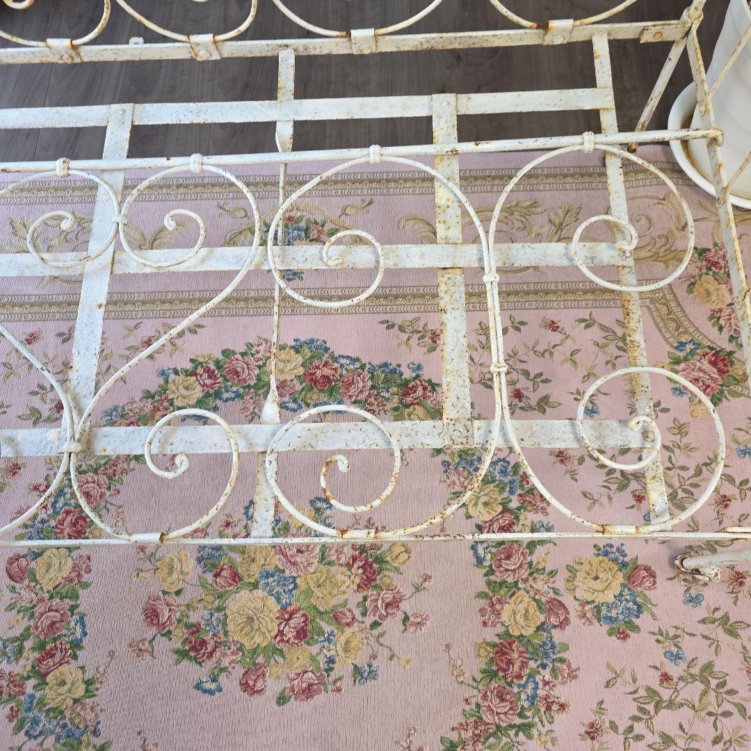 フランスアンティーク　アイアン　ベビーベット　ソファー　椅子