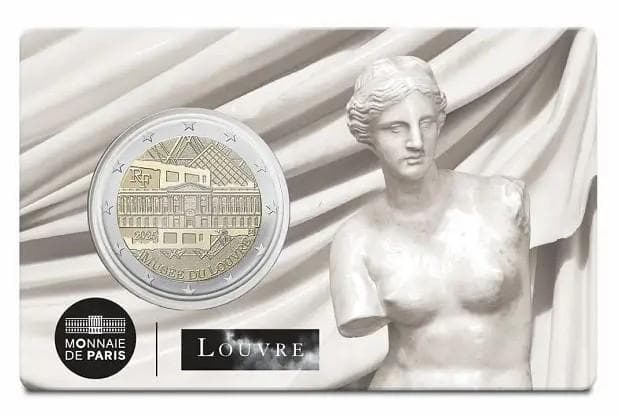 2025 フランス ルーブル美術館 2 ユーロ 白銅貨 4枚セット