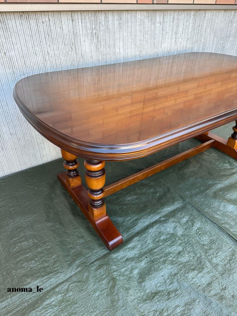 【ダイニングテーブル】国産　カリモク　コロニアル　オールドカリモク