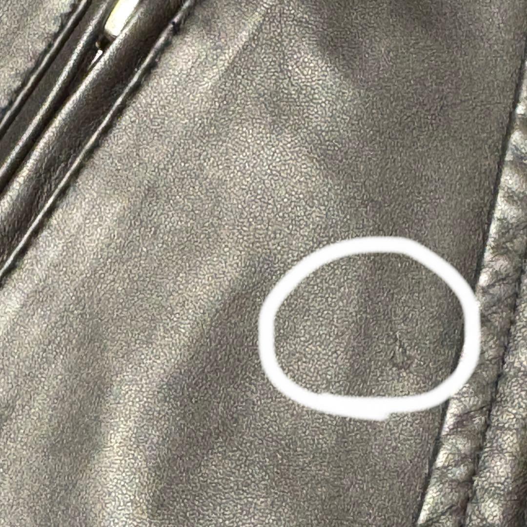 未使用品 JTPLEATHER 黒 シングル ライダース ジャケット M