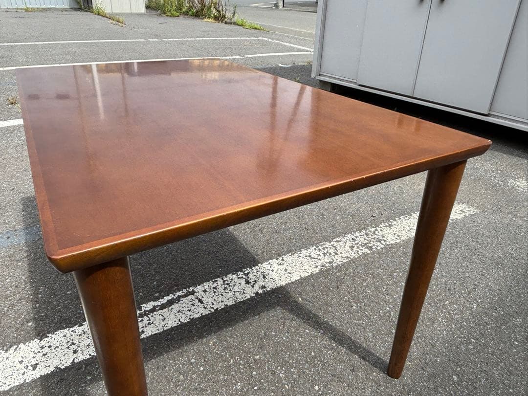 手渡し可 カリモク60 ダイニングテーブル W1300×D800×H700 茶