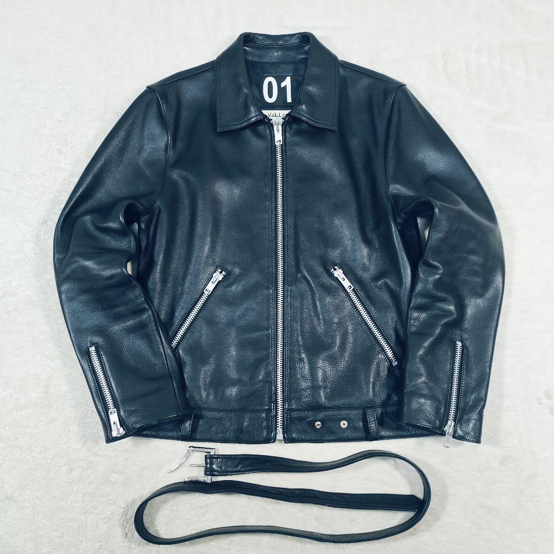 【美品☆XL】ヴァレット VALLET 01 シングルライダースジャケット　黒