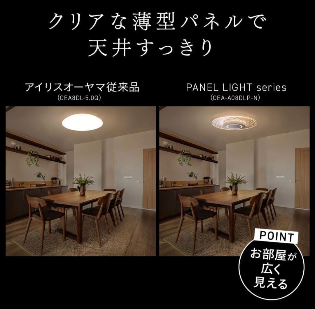 アイリスオーヤマ LEDシーリングライト パネルライト8畳CEA-A08DLPS