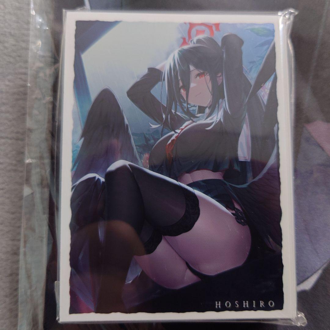 β1 ブルーアーカイブ 黒翼&制服 羽川ハスミ スリーブ&プレイマット