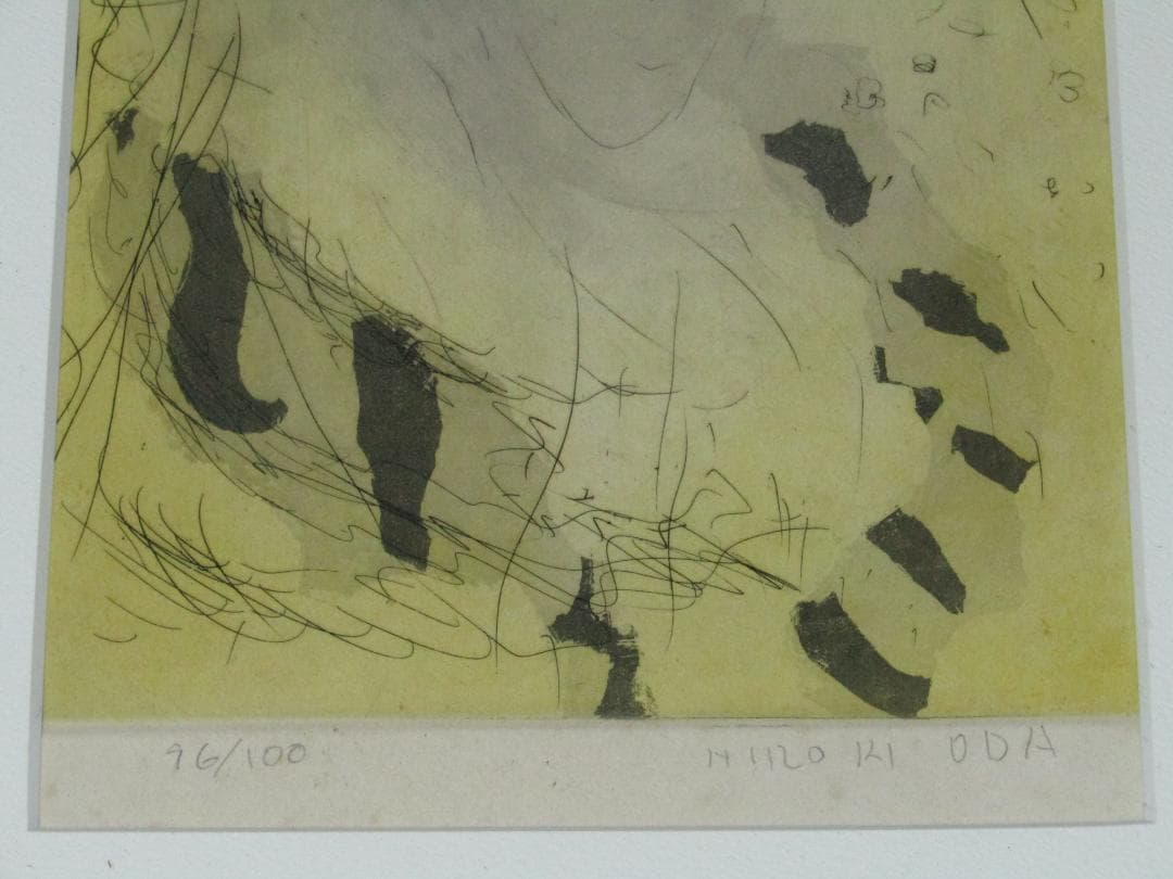 真作保証【織田廣喜　少女　９６/１００　リトグラフ額装】福岡出身洋画家