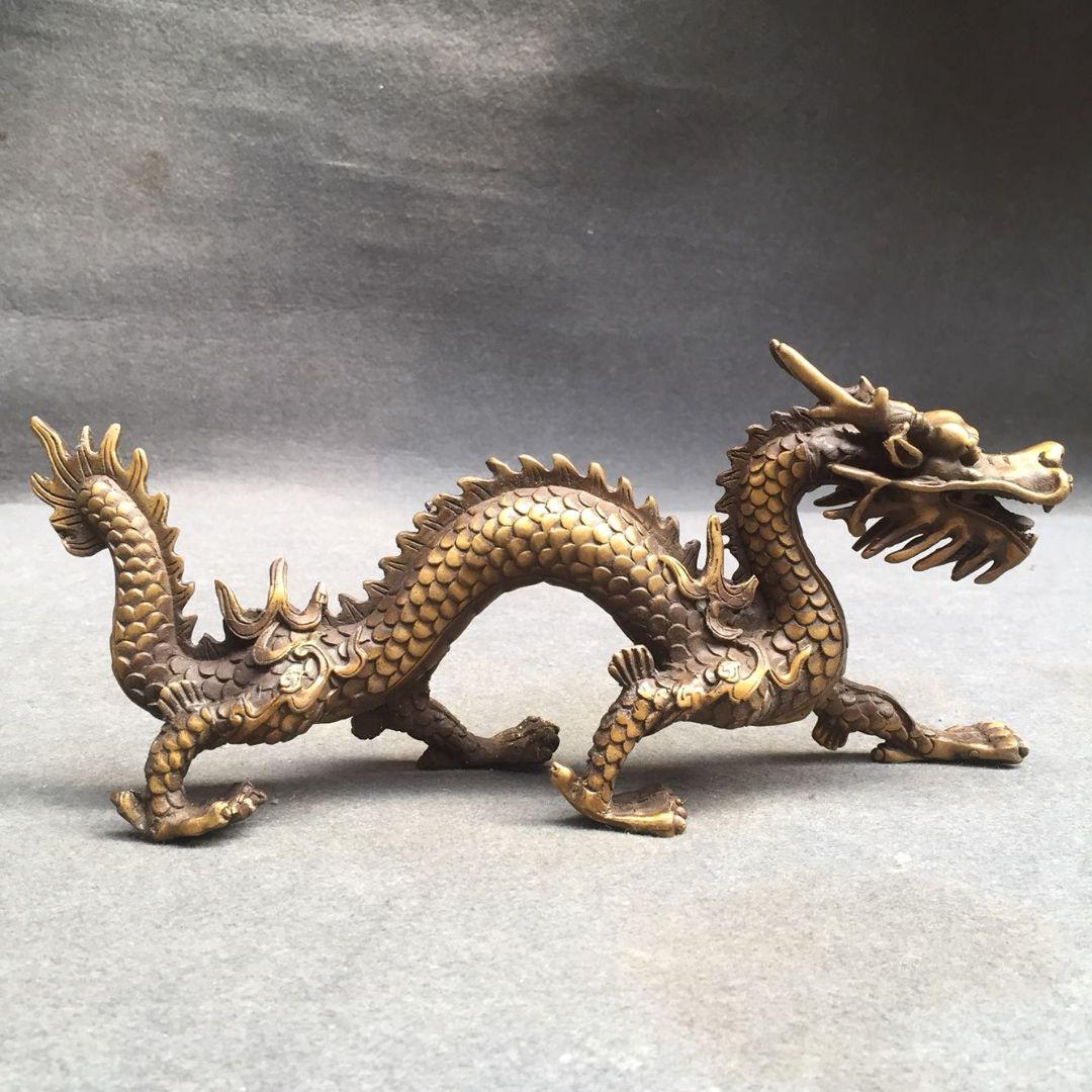 銅 細工 竜 干支竜 商売繁盛 家庭 事務 風水 開運 招財 置物 工芸品