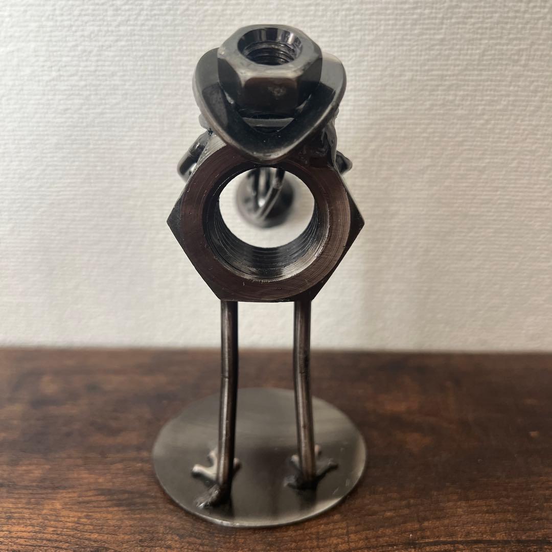 カエルの置物　ブリキ　ボルト　音楽隊　ジャンクアート　7体