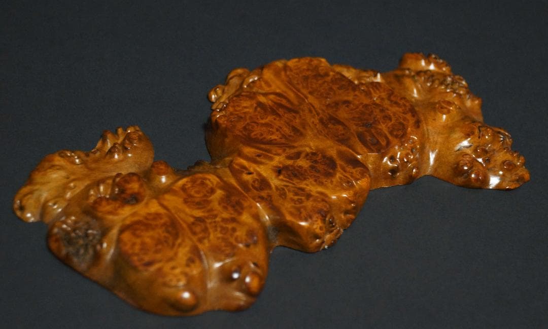 唐木カリン花梨 玉杢 葡萄杢 人物形敷板 花台 煎茶敷板 盆景台 香炉台 自然体