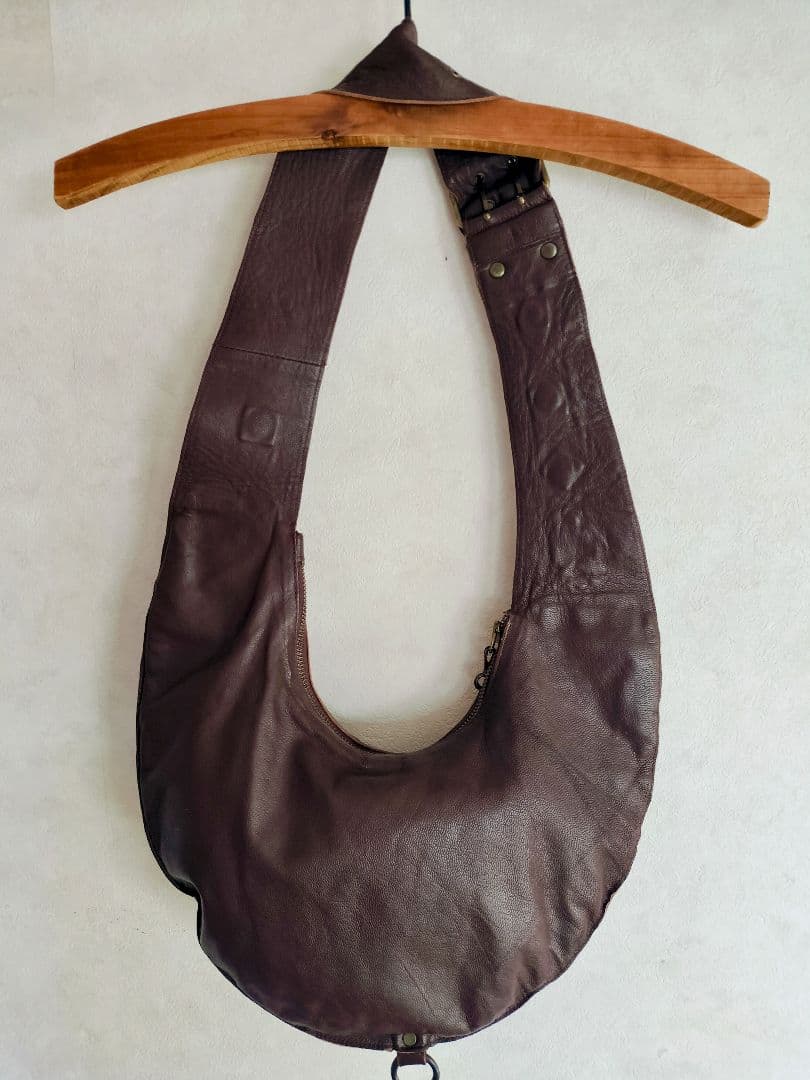 SHARE SPIRIT / レザーショルダーバッグ ブラウン