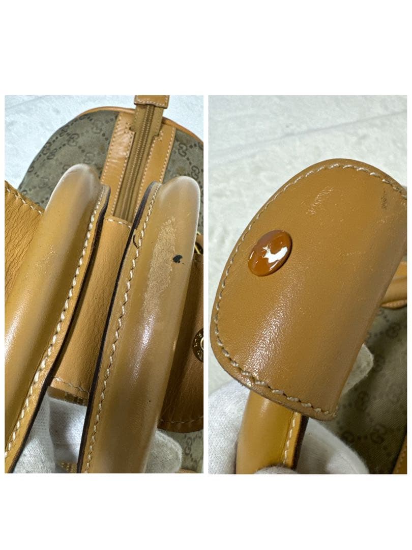 GUCCI グッチ GGキャンバス 2WAY ボストンバッグ ゴールド金具