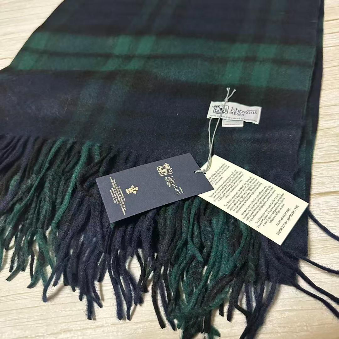 し*の様 JOHNSTONS ジョンストンズ　大判 マフラー ブラックウォッチ