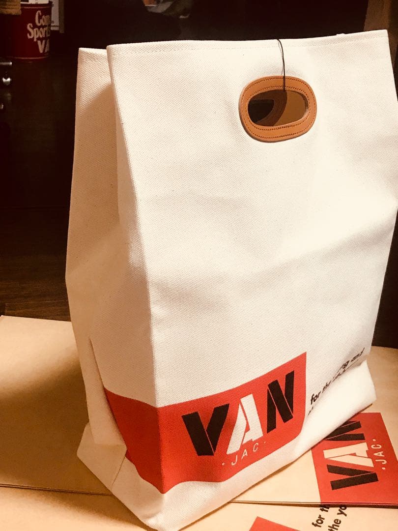 VAN紙袋デザイン幌布クラッチバック 送料無料