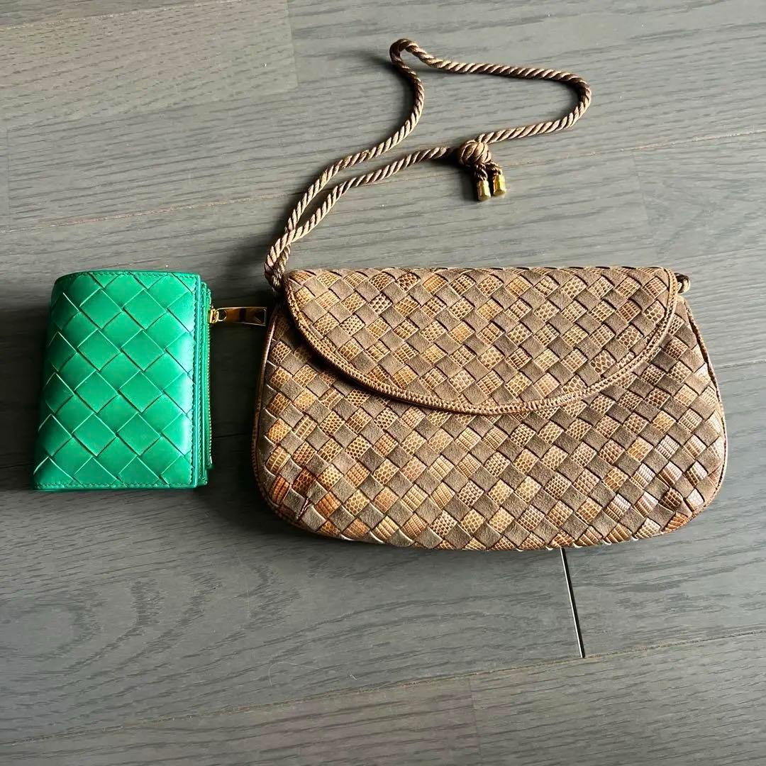 BOTTEGA VENETAショルダーバック　ブラウン