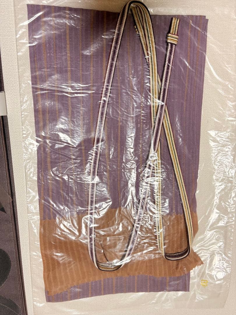 西陣織 澤屋重兵衛 濃い紫色の葉模様日本製