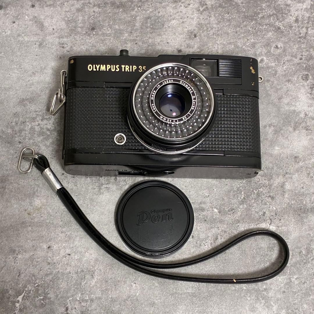 ⭐️希少⭐️モルト交換済⭐️ OLYMPUS TRIP 35 ブラック フィルムカメラ