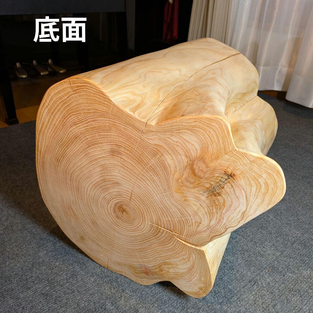 3104　檜⑤　切り株　丸太　椅子　 スツール　高さ約42㎝