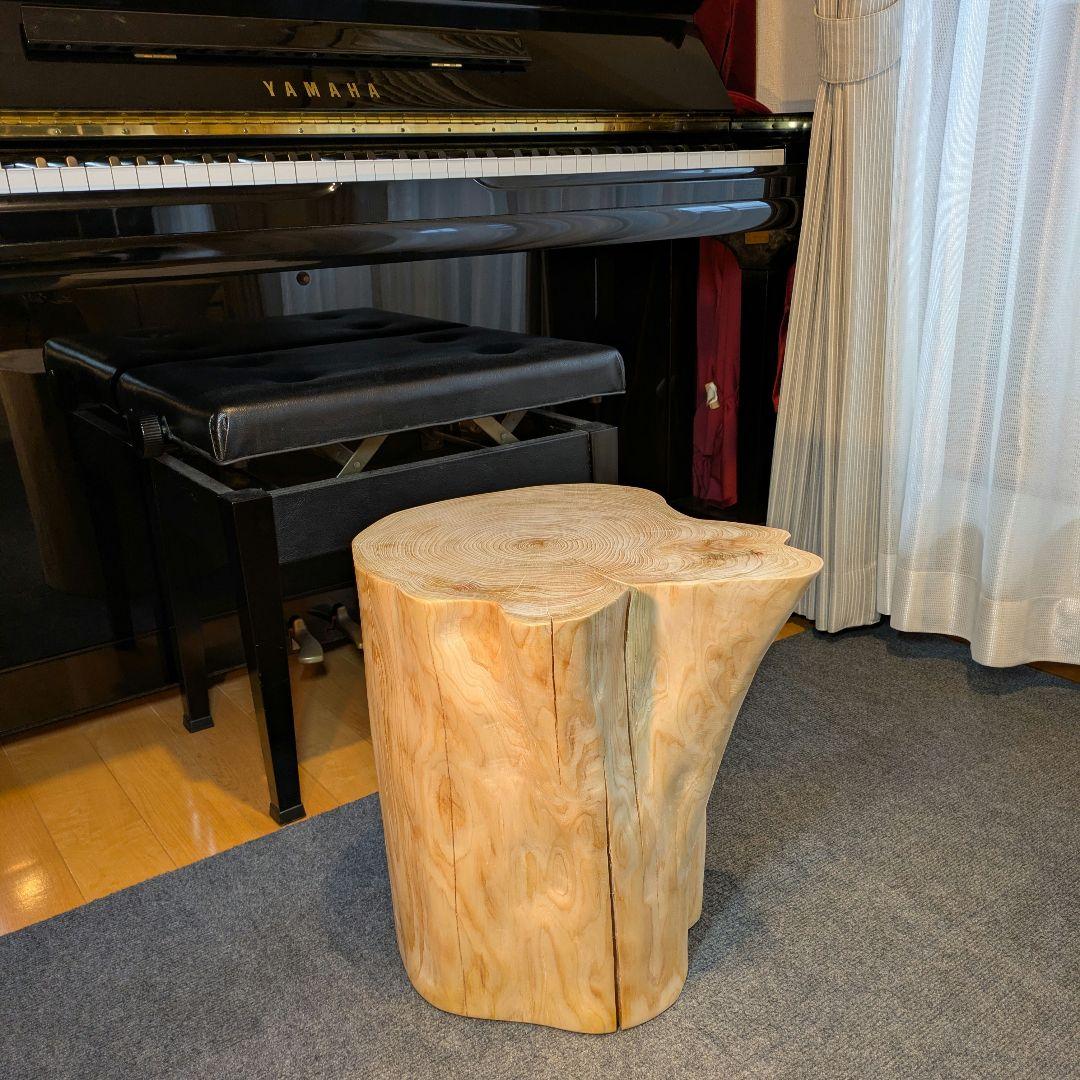 3104　檜⑤　切り株　丸太　椅子　 スツール　高さ約42㎝