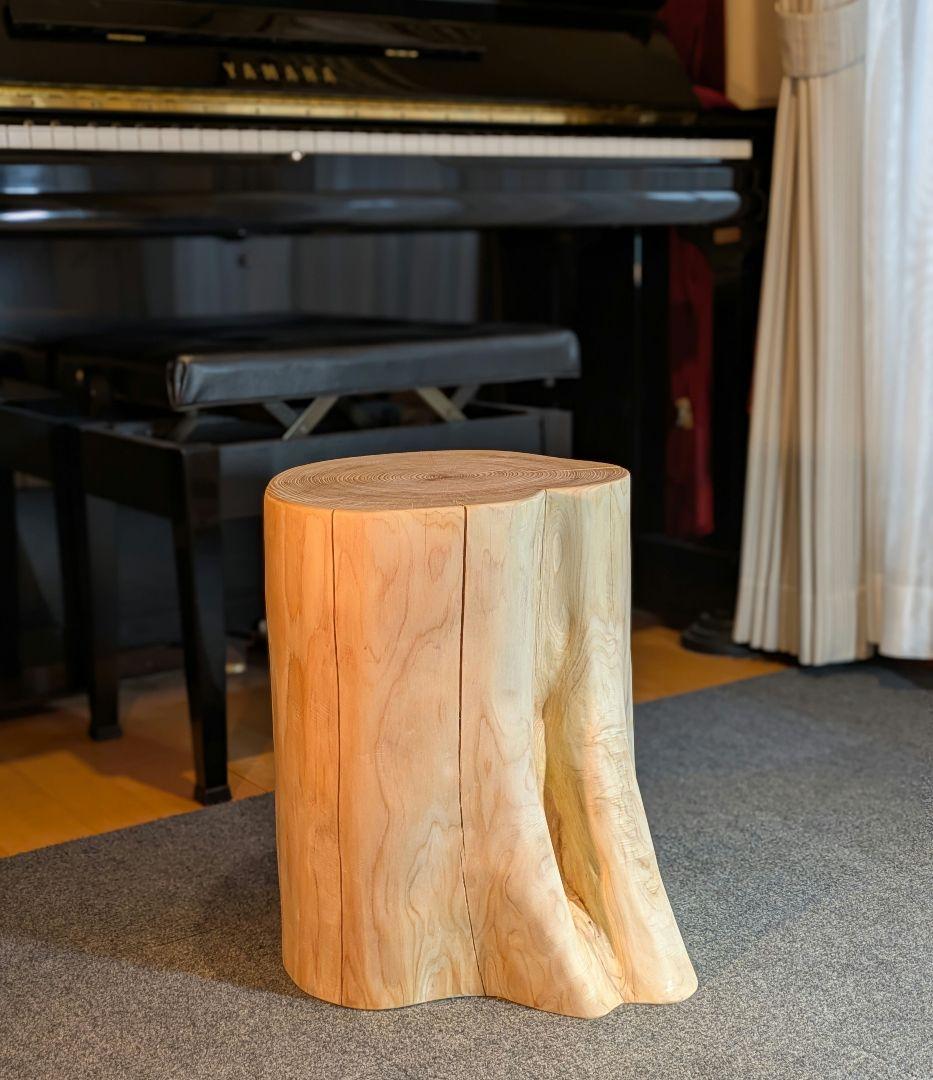 3104　檜⑤　切り株　丸太　椅子　 スツール　高さ約42㎝