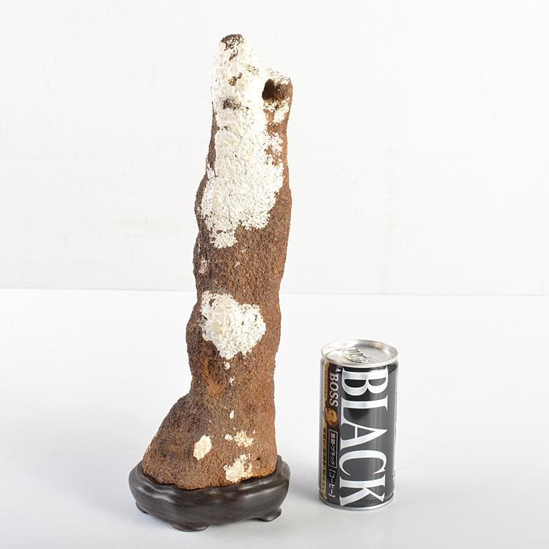 盆石　床飾　天然石　鑑賞石　置物　重さ約1514g　唐木台付　C　R7370