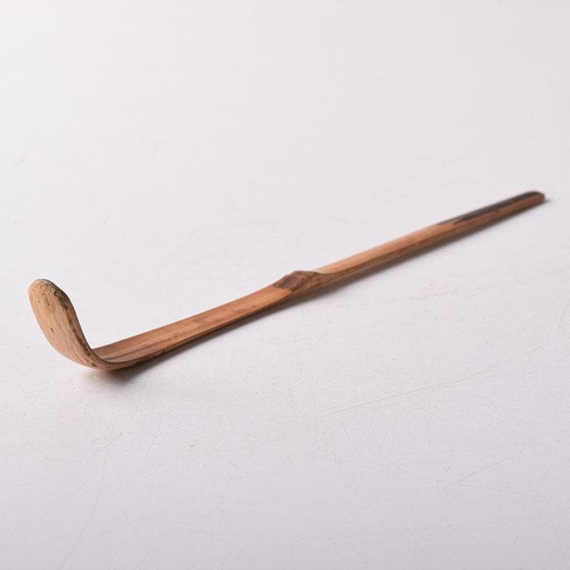 茶道具　影林宗篤作　茶杓　銘知足　前大徳　福本積應書付　共筒共箱　C　R8502