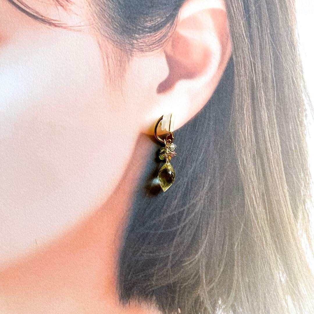 sammy◆着せ替えイヤリング✧ロンドンブルートパーズ/レモン/コッパー